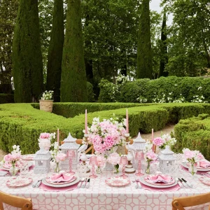 Clearance Seville Pink Gardenia Dinner & Starter Plates (Set Of 8) Dinner Plates