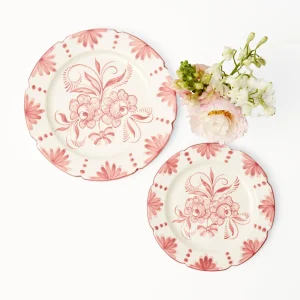 Clearance Seville Pink Gardenia Starter Plate (Set Of 4) Crockery Sets