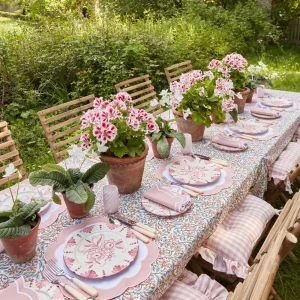 Clearance Seville Pink Gardenia Starter Plate (Set Of 4) Crockery Sets