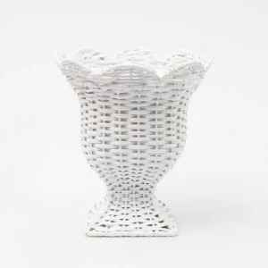 Fashion Small White Rattan Urn Vase Vases