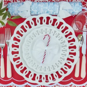 Shop Snow White Velvet Napkin Bows (Set Of 4) Napkin Rings, Bows & Wreaths