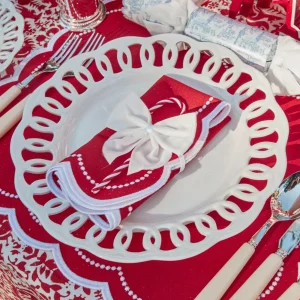 Shop Snow White Velvet Napkin Bows (Set Of 4) Napkin Rings, Bows & Wreaths