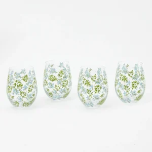 Clearance Spring Floral Glasses (Set Of 4) Glasses