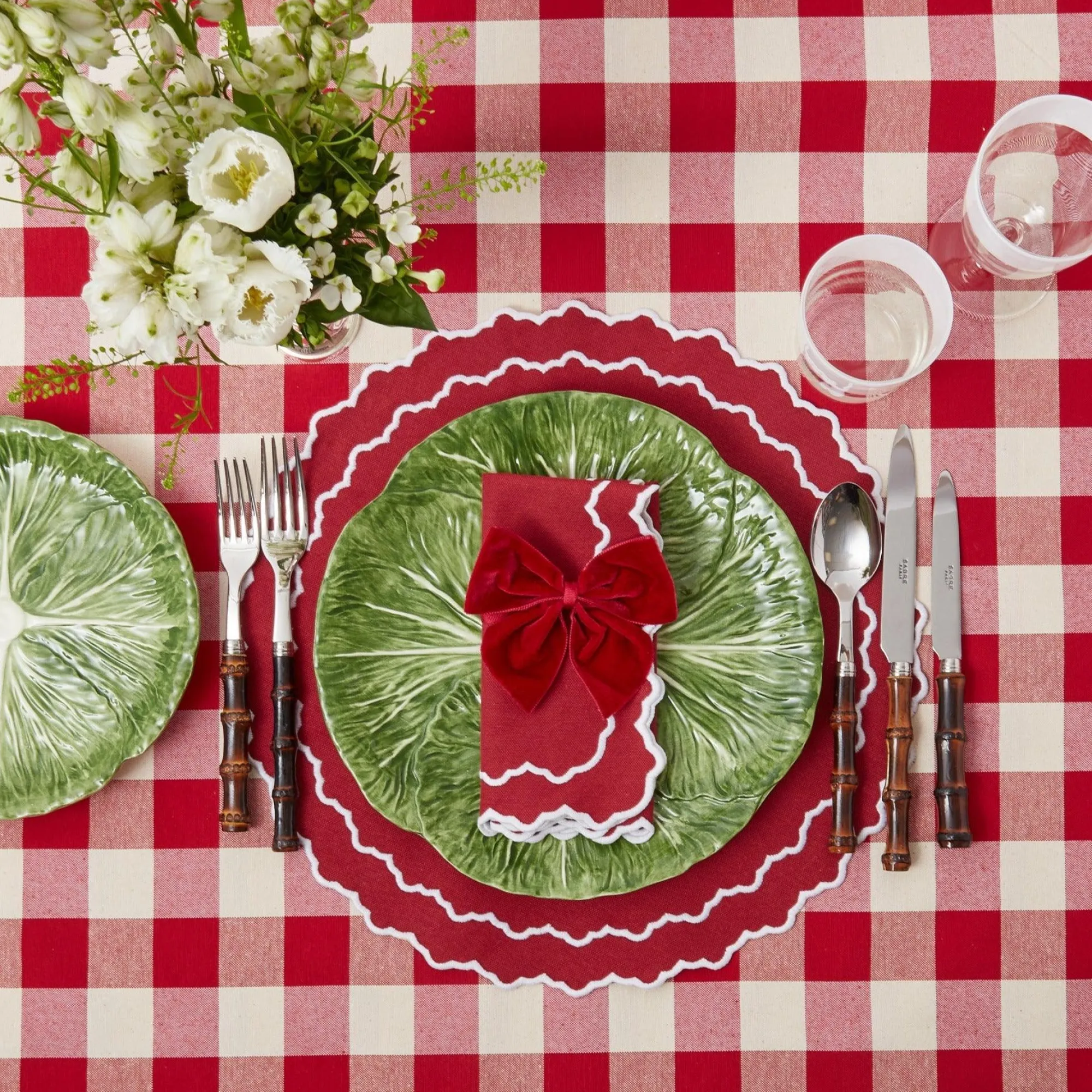 swiss_red_gingham_tablecl_4.webp Fashion Swiss Red Gingham Tablecloth Tablecloths