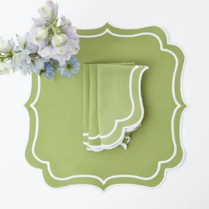 Online Sylvie Green Embroidered Placemats & Napkins (Set Of 4) Table Linen Sets