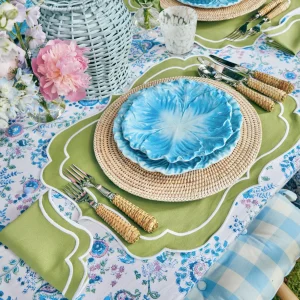 Online Sylvie Green Embroidered Placemats & Napkins (Set Of 4) Table Linen Sets