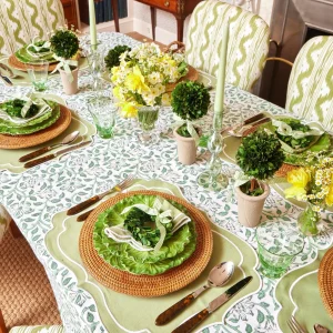 Online Sylvie Green Embroidered Placemats & Napkins (Set Of 4) Table Linen Sets