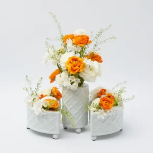 Outlet Three Piece Ceramic Bamboo Vase Vases