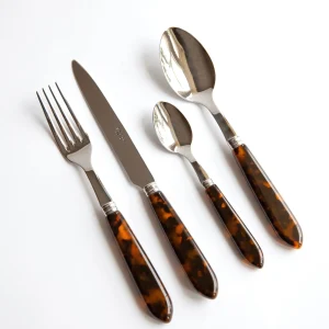 Discount Tortoiseshell Cutlery Set (4 Piece) Cutlery Sets