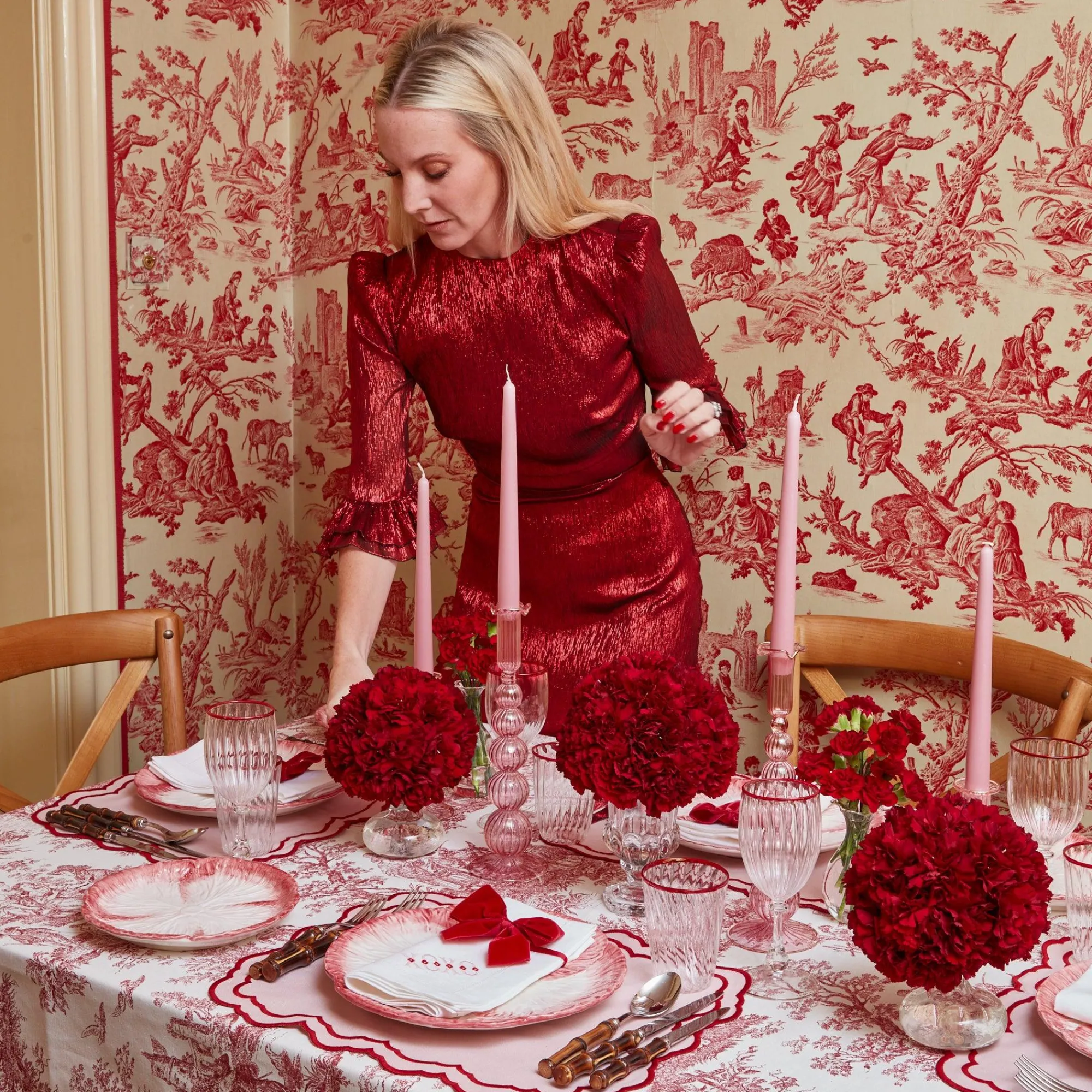 valerie_pink_placemats_se_2.webp Discount Valerie Pink Placemats (Set Of 4) Placemats