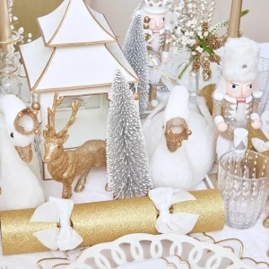 Hot White & Gold Pagoda Lantern Candle Holders