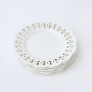 Discount White Lace Starter Plates (Set Of 4) Starter Plates