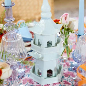 Flash Sale White Porcelain Pagodas (Pair) Pagodas & Lanterns