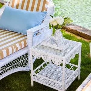 Sale White Rattan Outdoor Side Table Tables