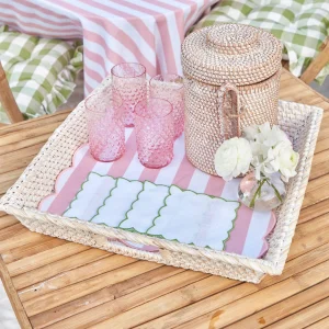 Outlet White Rattan Tray Trays & Liners