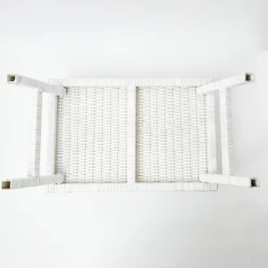 Best Sale White Scalloped Rattan Breakfast Tray Rattan Tableware