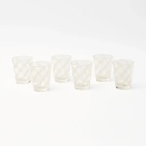 Cheap White Swirl Outdoor Glasses (Set Of 6) Glasses