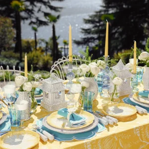 Discount Yellow Capri Lettuce Dinner Plates (Set Of 4) Crockery Sets