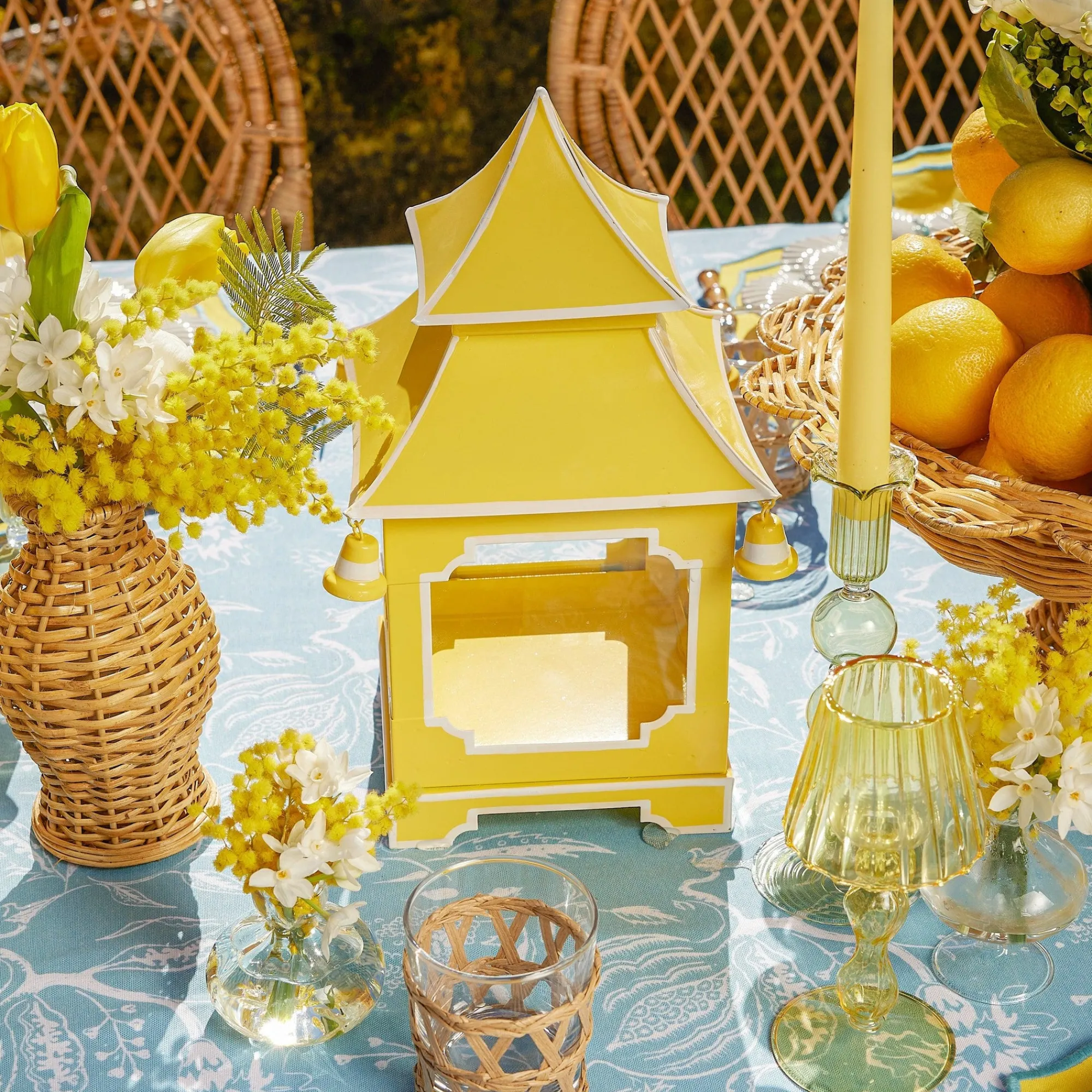 yellow_pagoda_lantern_1-1.webp Clearance Yellow Pagoda Lantern Candle Holders